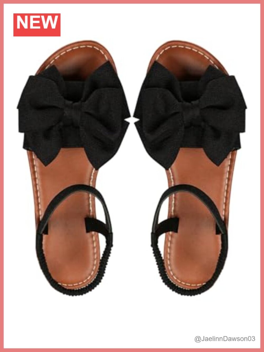 Fabric Bow Flat Sandals with Slingback - Cute Dressy Summer Shoes